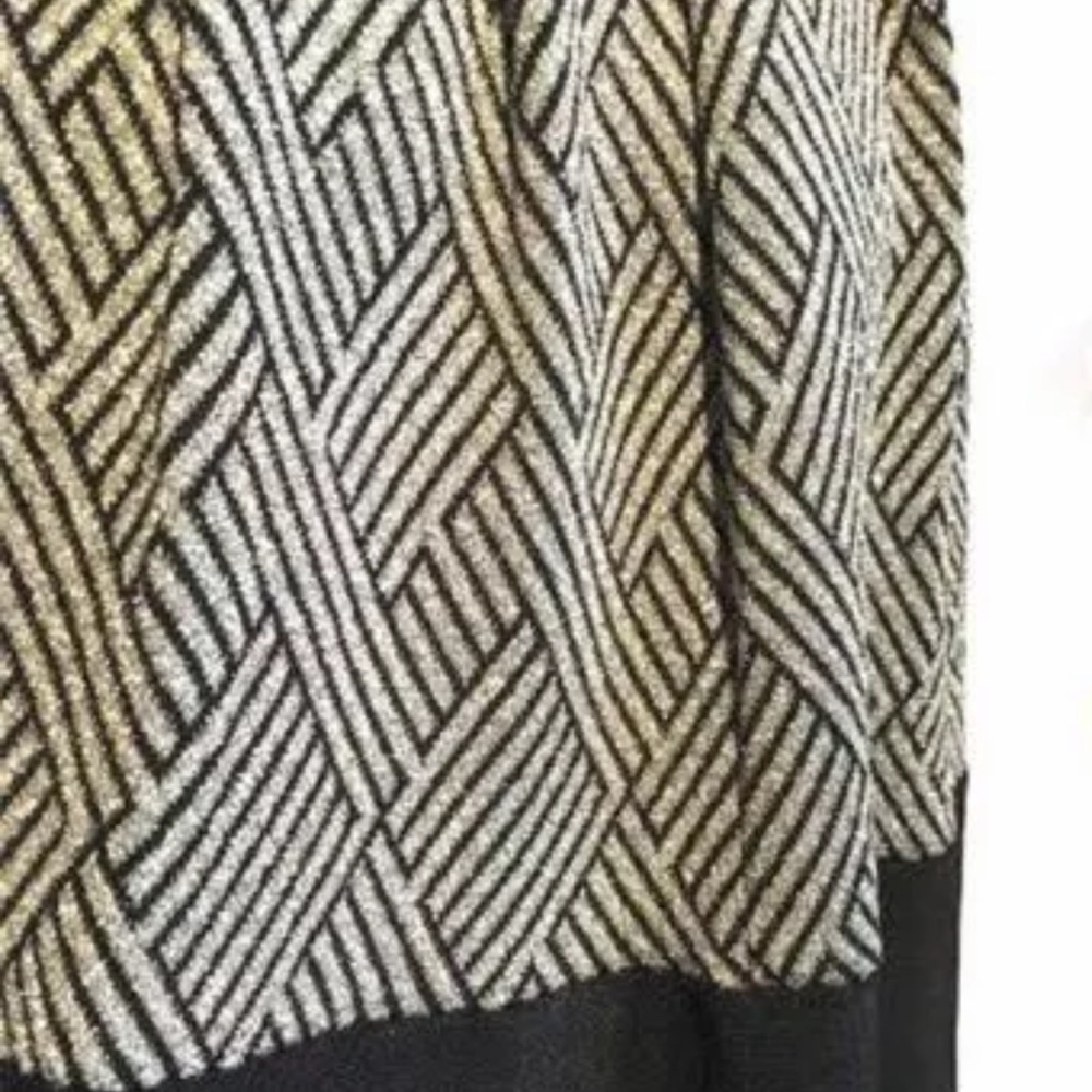 Black gold minidress Parker Nordstrom lamè - Picture 2 of 8